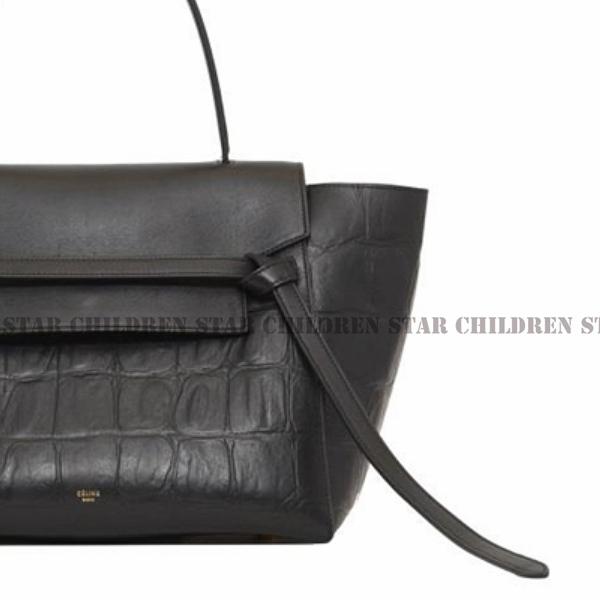 2015SS入荷 稀少 CELINE BeltBagミニ,クロコBlack